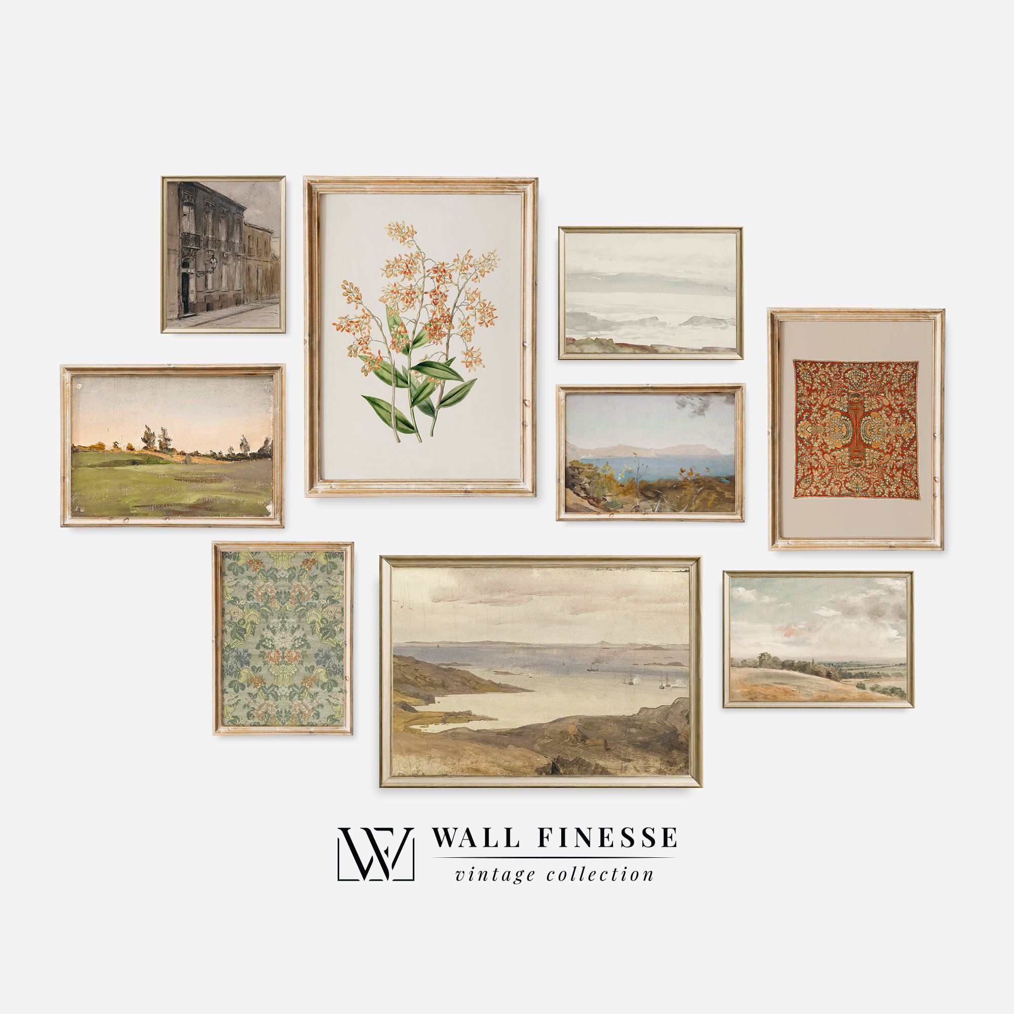 Printable Vintage Gallery Wall Art SET | Antique Prints Warm Aesthetic ...