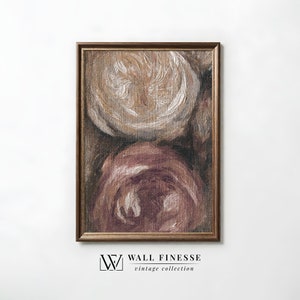 Vintage Rose Abstract Wall Art | Antique Wall Art | Vintage Muted Print | Printable Digital