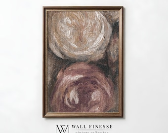 Vintage Rose Abstract Wall Art | Antique Wall Art | Vintage Muted Print | Printable Digital