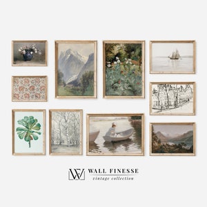 Vintage European Gallery Wall Print |  Set of 10 | Vintage Home Decor | Dining Room | Printable Art | Digital Download