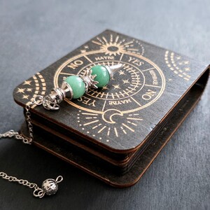 Dowsing Pendulum and Divination Chart Board Storage Box Set