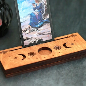 Moon phase oracle or tarot card holder stand