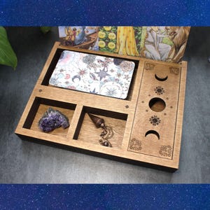 Handmade Altar Box Tarot, Trinket, Crystal & Jewelry Storage Tray