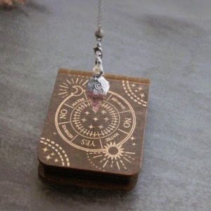 Kit de radiestesia con péndulo y tablero, con estuche para el péndulo y caja de regalo. Listo para regalar, ideal para el Día de la Madre. imagen 10