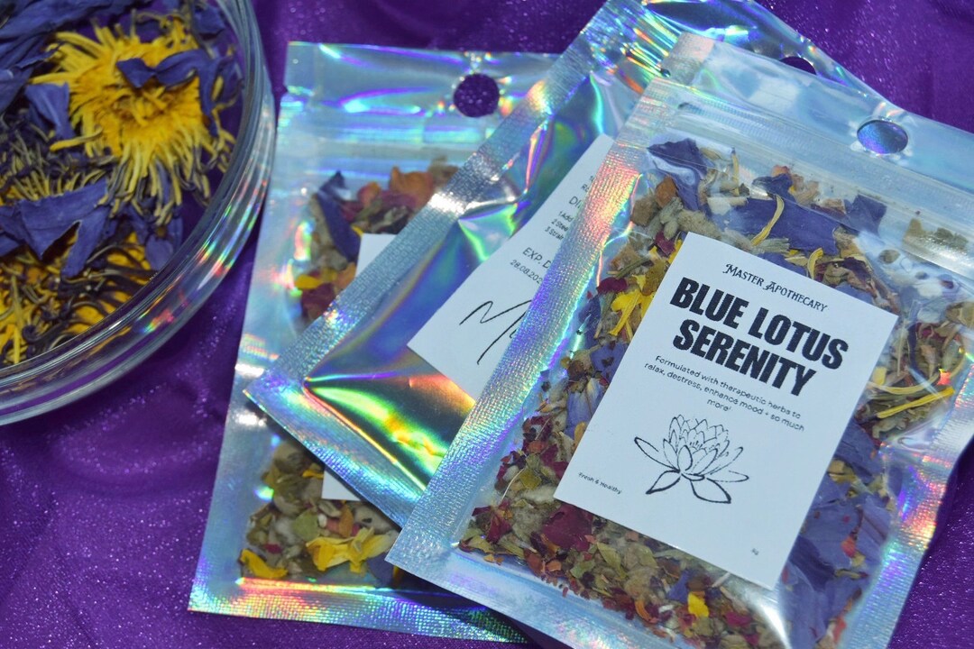 Blue Lotus Flower Herbal Tea 100 Organic Blue Lotus Flower Etsy