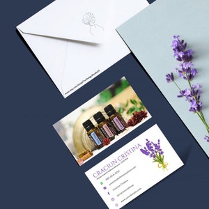 doTERRA Visitenkarten, Custom doTERRA Visitenkarte, druckbare Visitenkarte, Ätherische Öle, Lavander Visitenkarte | TNC03