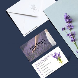 doTERRA Visitenkarten, Individuelle doTERRA Visitenkarte, Printable Visitenkarte, Ätherische Öle,doTERRA Lavander | TNC05