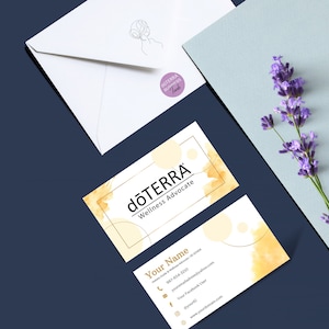 doTERRA business cards, Custom doTERRA business card, Printable business card, Essential oils