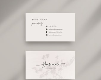 Professional Business Card | Custom Business Card | Editable Card | Minimalist Business Cards  | Business Card Template | 3.5 x 2inch