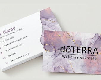 doTERRA business cards, Custom doTERRA business card, Printable business card, Essential oils