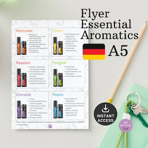 Flyer Essentiële Aromaten | Marketing DoTerra-kit | Druckbar | therische le Business