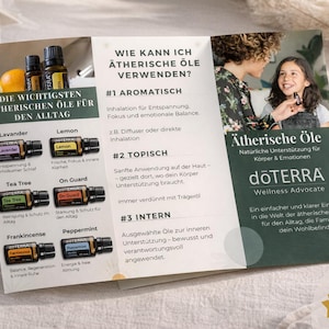 doTERRA Trifold Flyer | Ätherische Öle einfach erklärt | Canva Vorlage | Editierbar & Druckfertig image 1