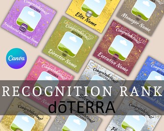 Doterra Rank Recognition Template | doTERRA Essential Oils | doTERRA rank improvment | Essential oils | Digital Product