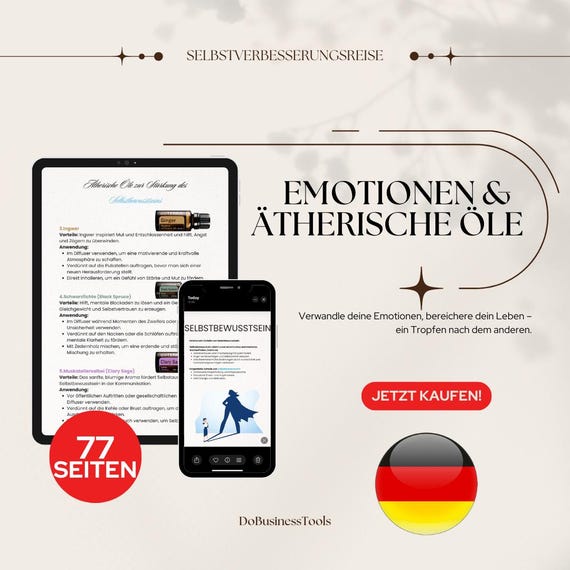 Emotionen und Ätherische Öle eBook | 77 Seiten Rituale & Tipps für Emotionale Balance | doTERRA Öle zur Stressreduktion und Selbstfürsorge
