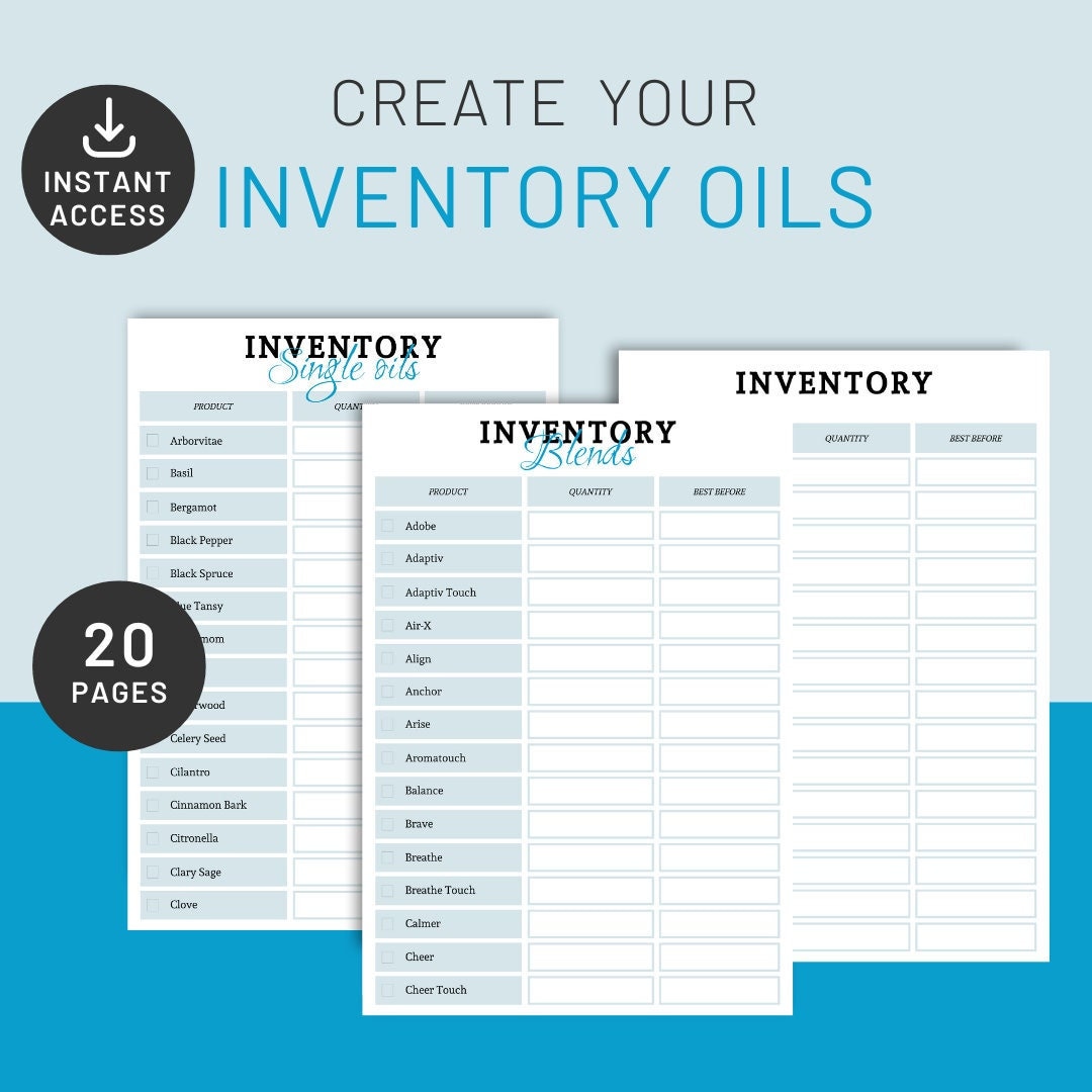 Doterra Essential Oils Minimalist Inventory, Checklist. Printable Sheet/digital Download/oil Spread Sheet - Etsy doterra-essential-oils-minimalist-inventory-checklist-printable-sheet-digital-download-oil-spread-sheet-etsy