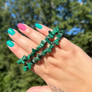 Malachite Chip Bracelets