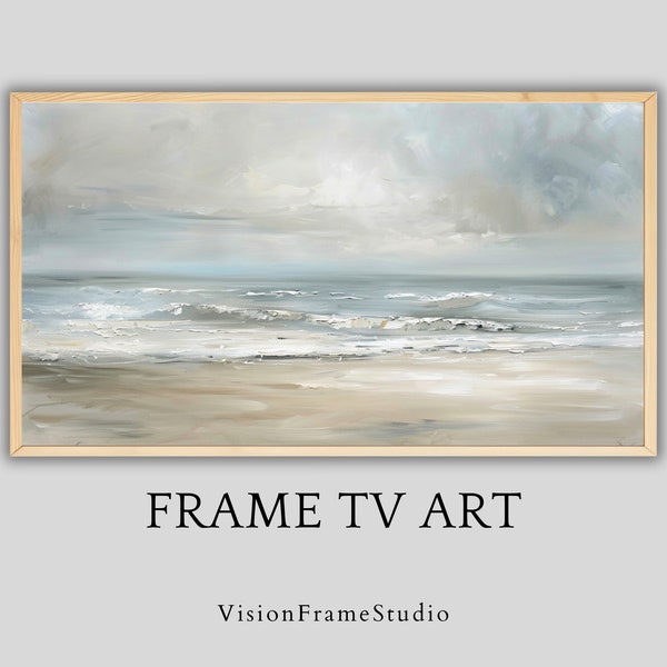 Coastal Ocean Beach Frame TV Art | Ocean Beach Frame TV Pictures | Television Picture frames Art | Summer Vintage Frame TV | Tropical Frame