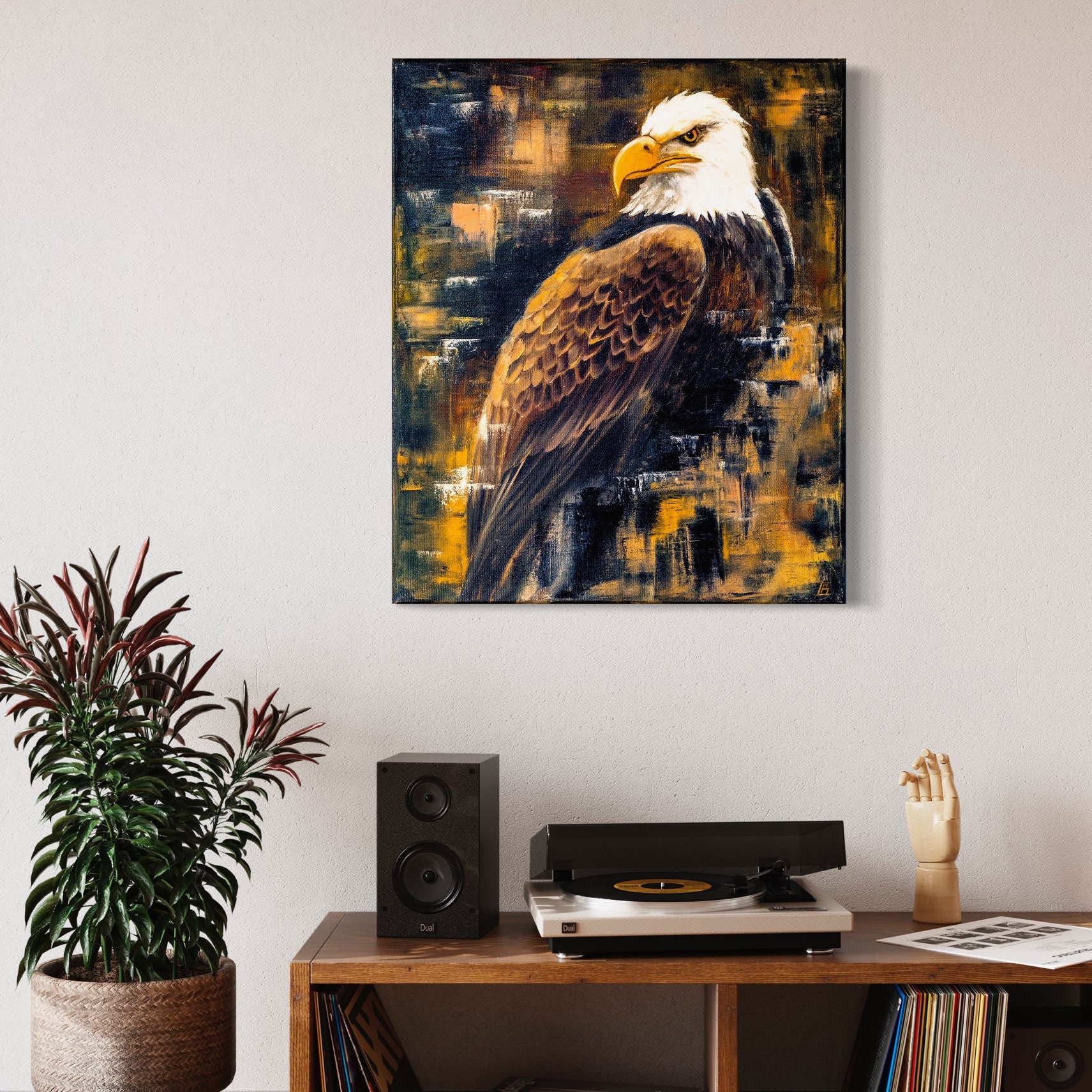 Original Oil Painting Eagle Bird Unique Animal Art Painting - Etsy