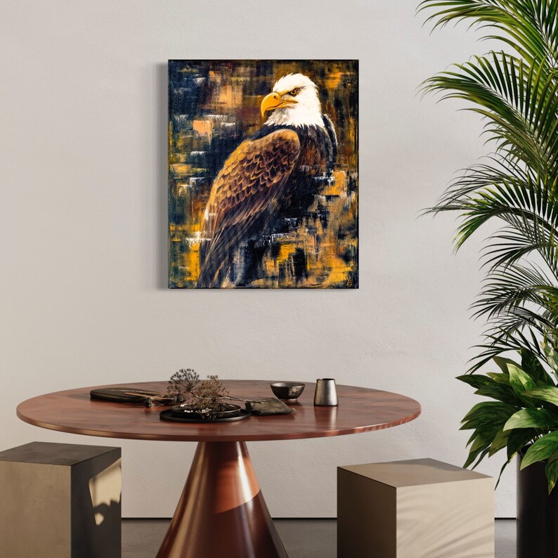 Original Oil Painting Eagle Bird Unique Animal Art Painting - Etsy