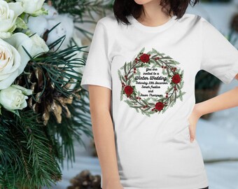 Furry4paws6 Personalised Wedding Invitation Memory Unisex Female Male Cotton Short Sleeved T-shirt