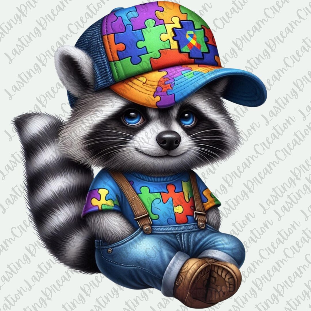 Autism Awareness, Raccoons, Digital Download Bundle - Etsy