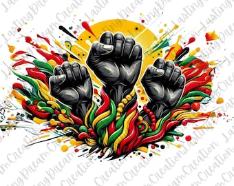 A vibrant and symbolic digital artwork celebrating Black History/Juneteenth African Heritage