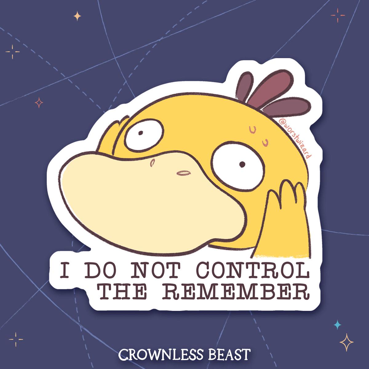 Psyduck | I Do Not Control the Remember | Sticker - Etsy