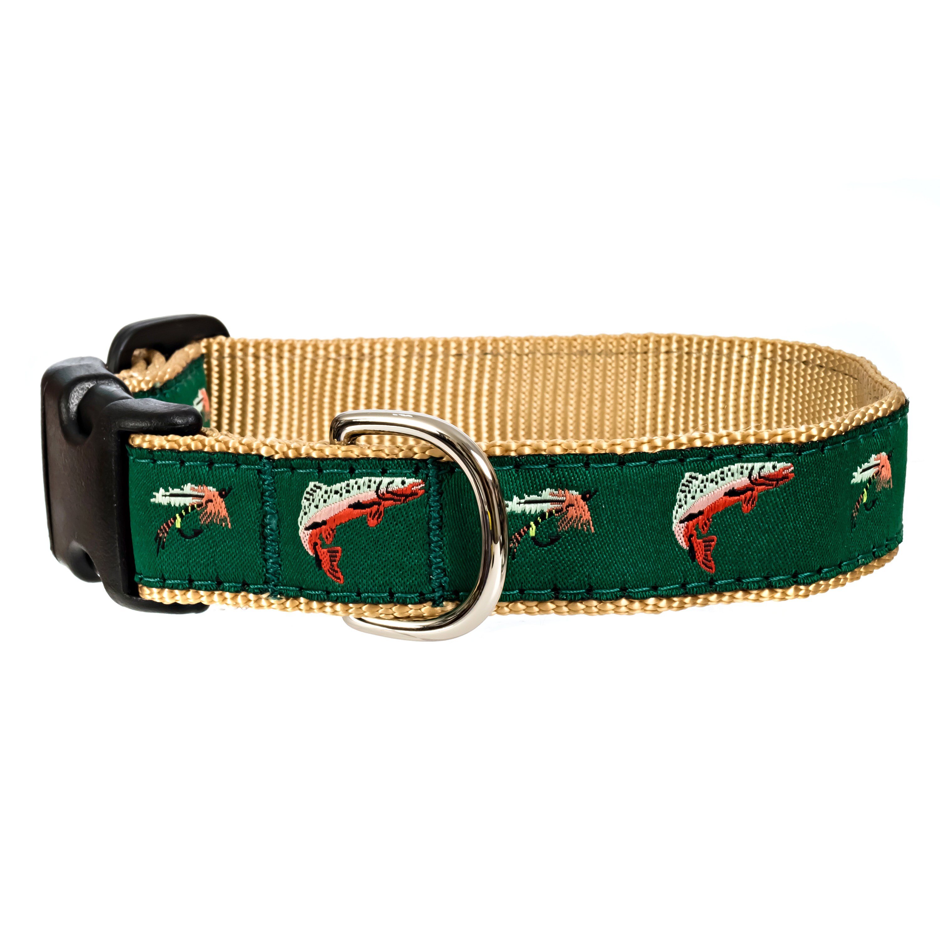 Fish print dog collar sale