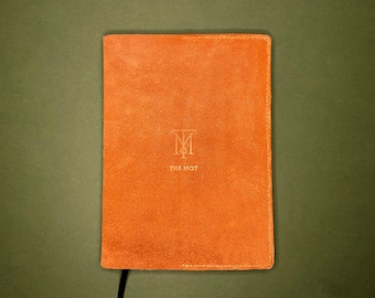 Toffee Suede Leather Notebook: Yearly Journal with Pocket