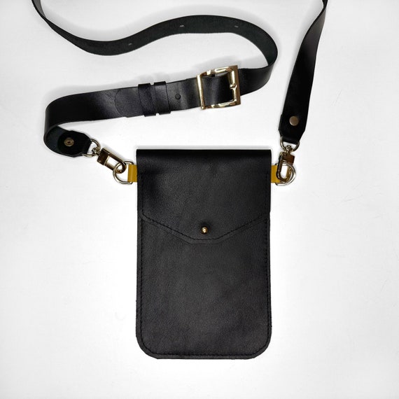 Real Leather Phone Bag: Slim Crossbody Bag with Adjustable Strap