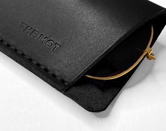 Leather Sunglass Case: Custom Black Glasses Case