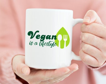 Vegan Mug Gift for Women Coffee Mug Gift for Birthday Gift for a Friend Tea Cup Vegan Activism Coffee Cup Gift Mug Coffee Lover Tea Lover