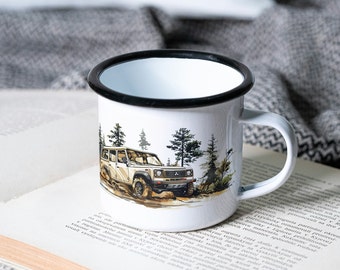 Custom Mitsubishi Pajero Mug: Offroad Camper Cup, 4x4 Gift