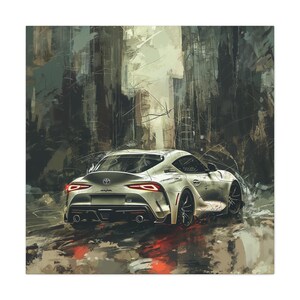 Toyota GR Supra Poster: Hyper Car Art Print, Home Decor