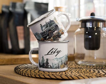 Suzuki Jimny Enamel Mug: Offroad 4x4 Camping Cup