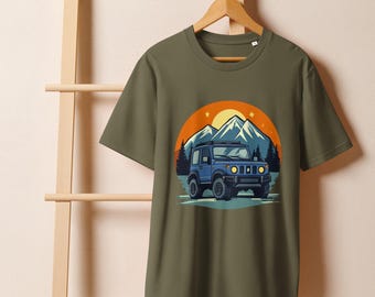 Retro Suzuki Jimny Tee: 80s Inspired Organic Cotton 4WD