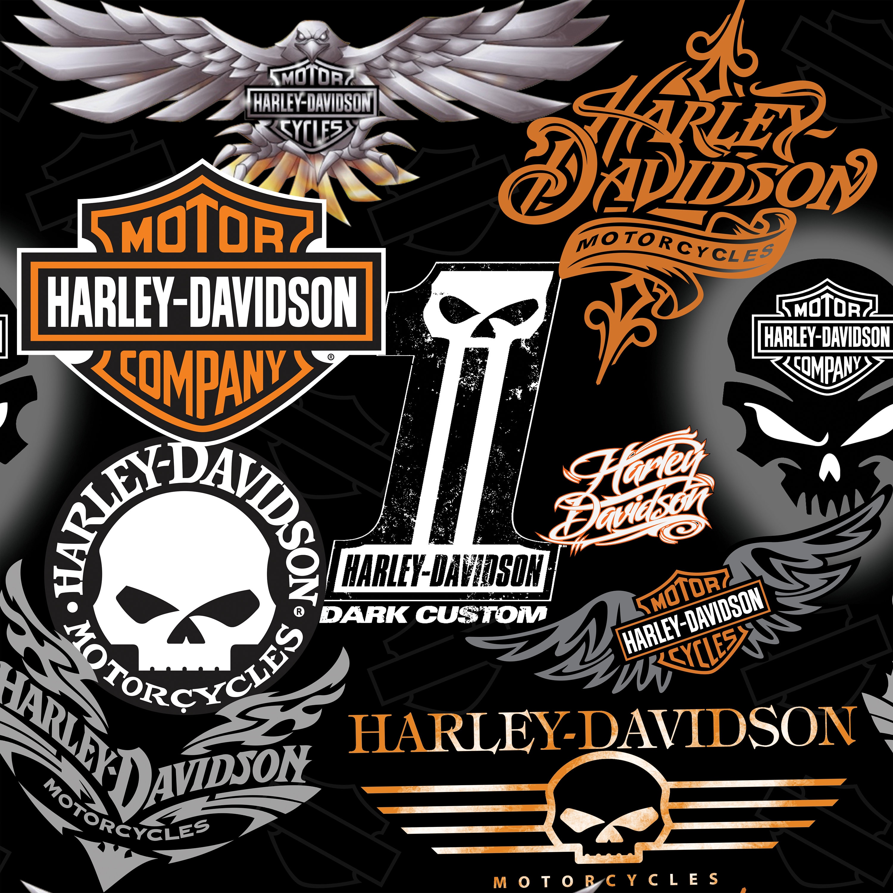 harley davidson cotton fabric