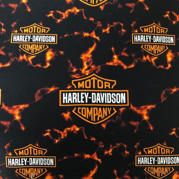 Harley Davidson Fabric by the Yard Etsy