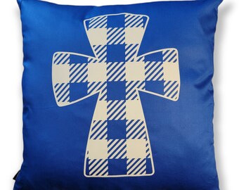 Plaid Cross Pillow Covering; Pillow Covering; Home Gift; Soft Pillow Covering