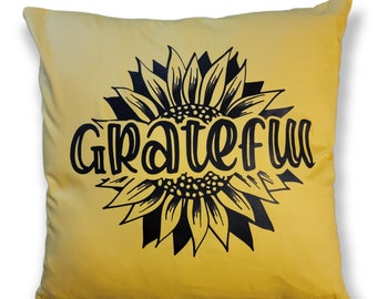 Grateful Covering; Pillow Covering; Home Gift; Soft Pillow Covering; Fall Pillow Cover