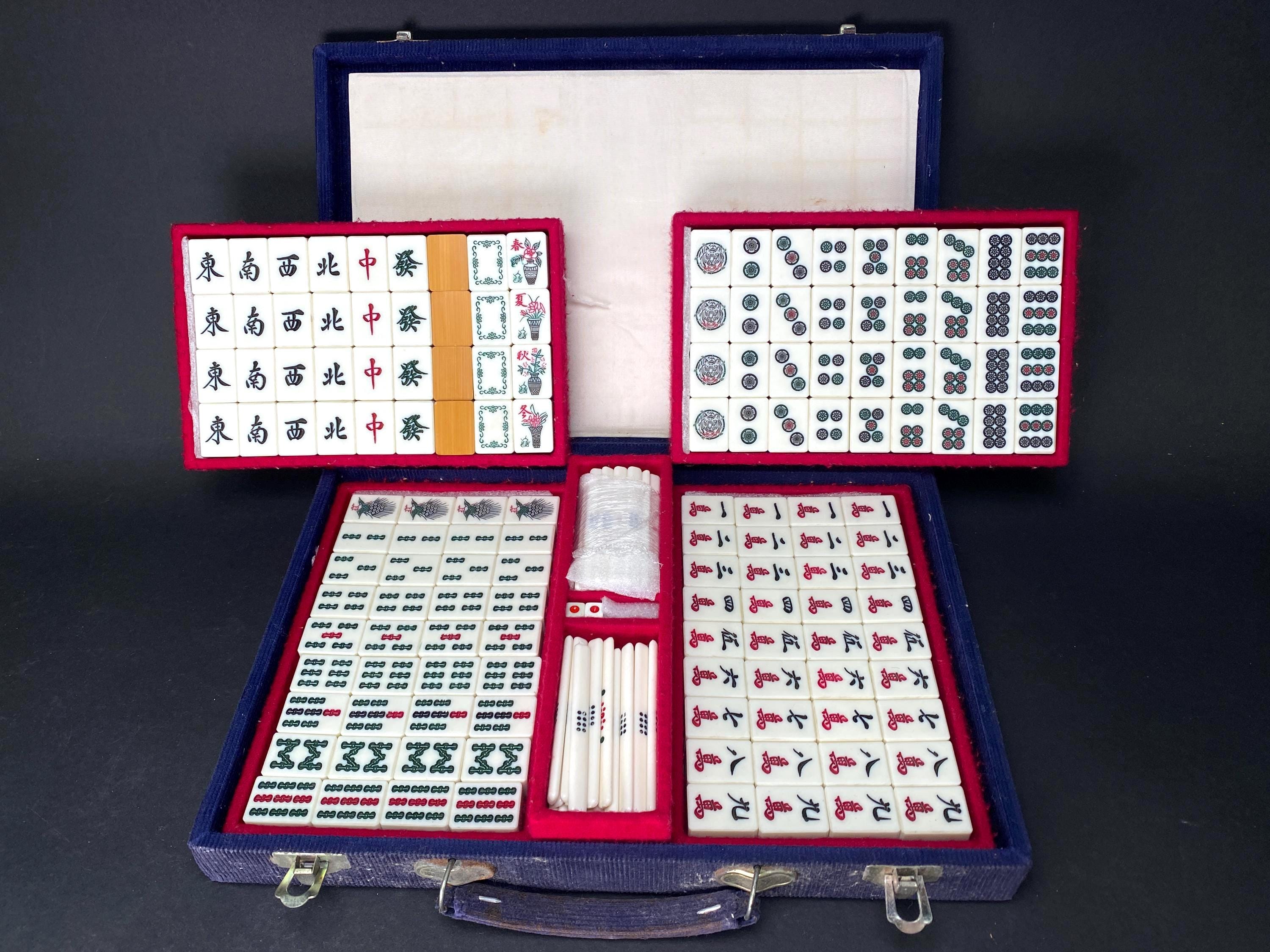 Ancien Jeu De Mahjong En Bois – Pièces Vintage, Charme Rétro Pour Collection
