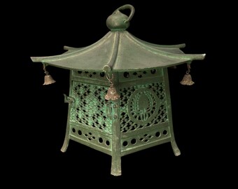 20th Century Japanese Hexagonal Bronze Censer 20th Century Japanese Hexagonal Bronze Censer