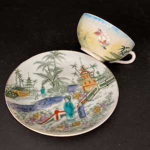 Showa Period Japanese Antique Coffee Cup & Saucer by Dainihon,  Coffee Tea Cup set