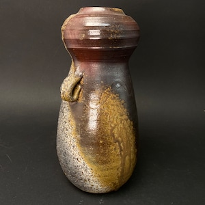 Bizen Ware Ikebana Vase Pot H9 ""Japanische Zylindervase, Kunstkeramik, Blumenbehälter, Tischdekor!!!"