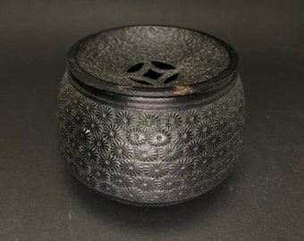 Japanischer Nanbu Tekki Tee Koposhi Kensui, Dia 4,5 ”Gusseisen, Vtg, 300ml, Teeutensil