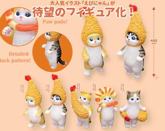 もふサンド エビにゃん ブラインドボックス：日本のかわいい猫の置物