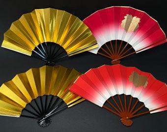 Eleganza VENTAGLIO GIAPPONESE Ogi 扇 / Questo ventaglio ogi è usato per  ballare 舞mai in Giappone. Stesso modello a due lati. -  Italia
