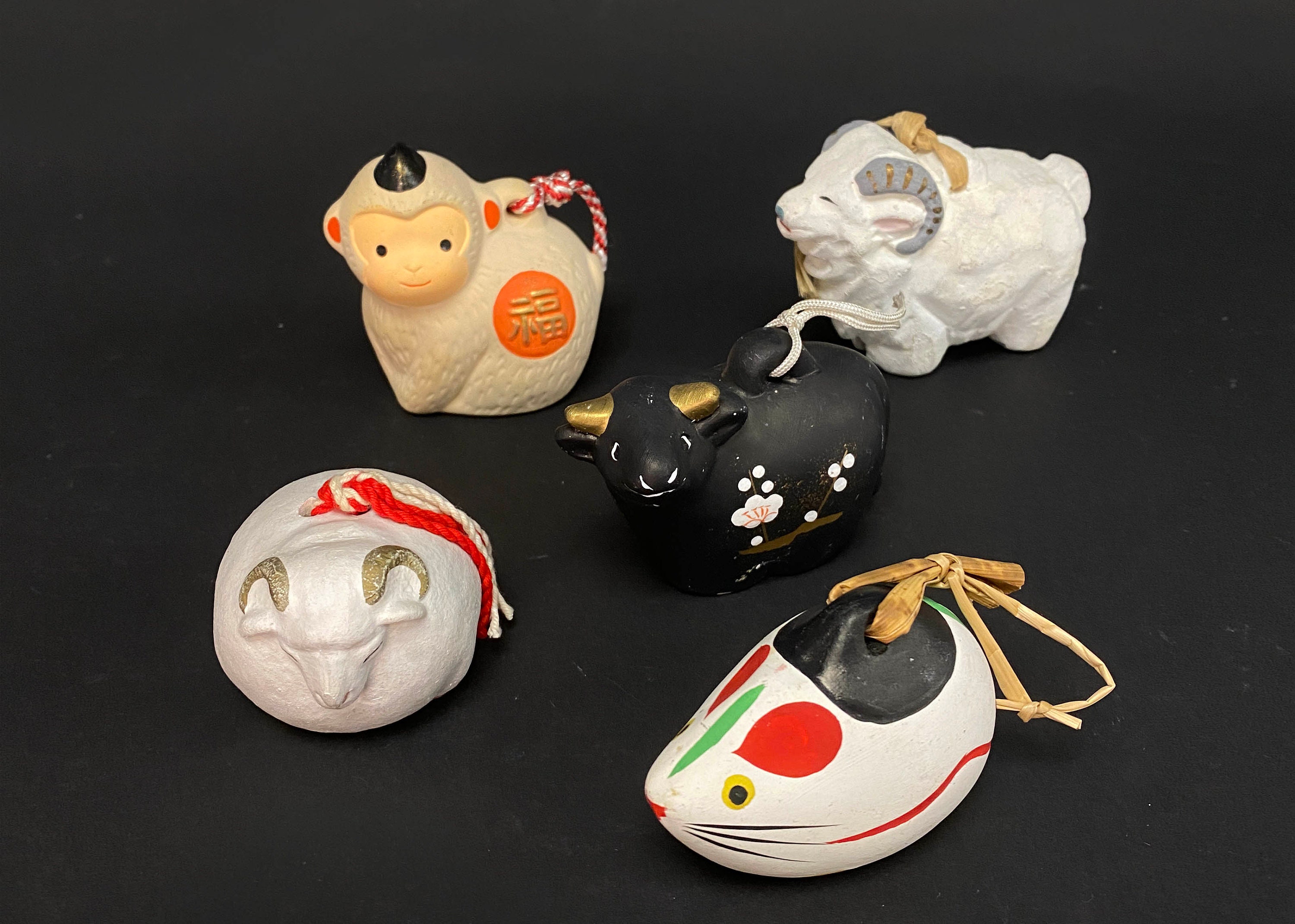 Japanese Clay Bell Vtg Dorei Handmade Ceramic Doll Zodiac