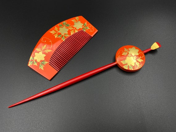 Japanese Maiko Geisha Hair Accessories Set,  Comb… - image 1