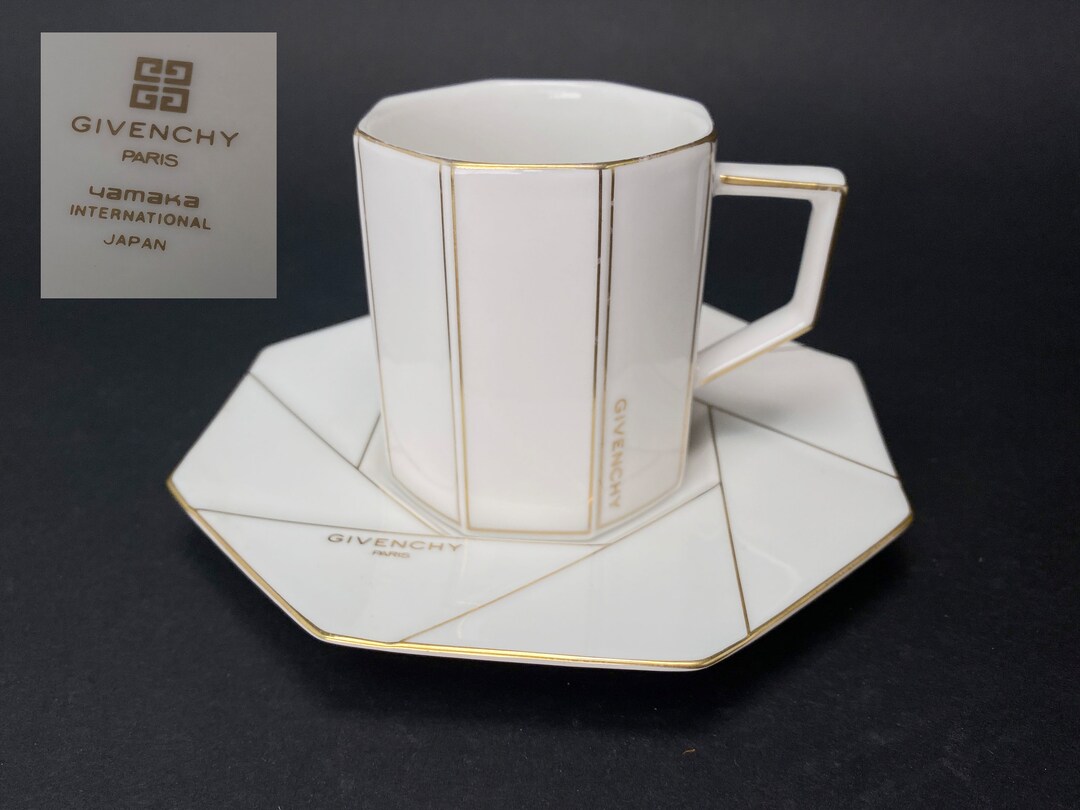 GIVENCHY Octagon Coffee Cup and Saucer Set Franch Brand Etsy